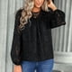 thumbnail image 2 of Top de Manga Larga ANGGREK Camisa de Gasa Femenina Negro L, 2 of 6