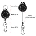 thumbnail image 3 of 1PC Fly Fishing Tying Tackle Tool Retractor Reel Gear Assortment Pack Holder Clip Retractable Cord Key Chain ,Rigid Aluminum Skeletal Frame, 3 of 6