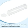 thumbnail image 3 of Uxcell 1 5/8"x7.5"(41mmx190mm) Clear Storage Tube Lightweight for Bead Containers, Craft, DIY with White Caps, 3 of 5
