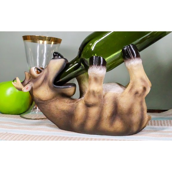 Rustic Cabin Lodge Decor Drunk Comical Deer Wine Bottle Holder Figurine Decor