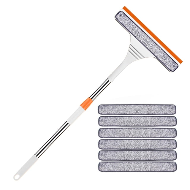 2 In 1 Window Cleaning Kit Window Squeegee Cleaner Extendable Window Cleaner Tool Telescopic Window Cleaning Equipment Water Bottle Scrub Brush,Vegetable Scrub Brush,Sustainable Products,Sponge Mop