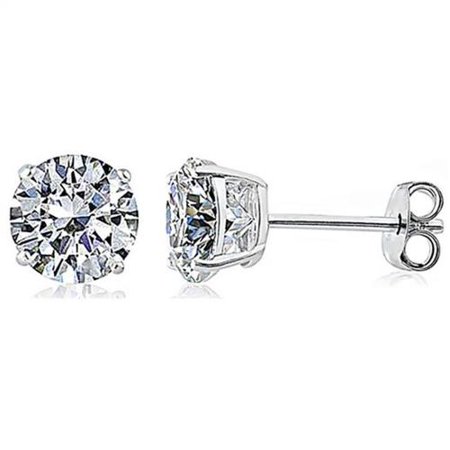 Doma Jewellery SSES007C-3M Sterling Silver Earring With 3 mm. Round Stud CZ