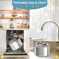 thumbnail image 4 of Cat Water Fountain, Stainless Steel 2L Pet Drinking Fountain, with Adjustable Water Flow Anti-Drying Scaling Dispenser, 4 of 5