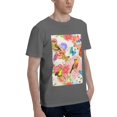 thumbnail image 2 of Bingfone Flowers And Birds Watercolor Men'S Loose Fit Short-Sleeve Pocket T-Shirt, 2 of 7