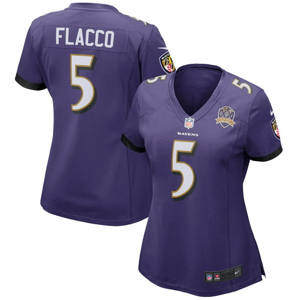 Joe Flacco Baltimore Ravens Nike Women's Patch Game Jersey - Purple