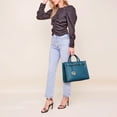 thumbnail image 5 of Dasein Women Satchel Purses Handbags Belted top-Handle Work Tote Shoulder Bags with Long Strap, 5 of 9