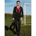 thumbnail image 2 of Men's Suit 3 Piece Set Slim Fit Blazer - Shawl Lapel Jacket, Vest & Pants - Formal Wedding Tuxedo, 2 of 6