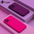 thumbnail image 3 of UTOPER Square Liquid Silicone Phone Case For iPhone 14 11 13 12 Pro Max Mini X XR XS 7 8 Plus SE 2020 Protection Back Cover, 3 of 5