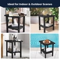 thumbnail image 6 of AreShark 2-Tier Outside Adirondack Side Table, Weather Resistant Square Outdoor Side Tables, Outdoor End Table for Backyard Pool Indoor Companion Front Porch, Black, 6 of 8