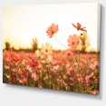 thumbnail image 2 of Cosmos Fleurs sur Fond de Coucher de Soleil - Impression d'Art de Toile Florale, 2 of 3