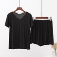 thumbnail image 2 of MEICHEN Lounge Set for Women Women's Shorts Short Sleeves Casual Two Piece Pajamas Casual Suit Summer Essentials Fashion Sleepwear, 2 of 7