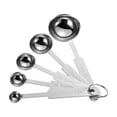 thumbnail image 5 of 5 Pcs Stainless Steel Measuring Spoons, Heavy Duty Metal Teaspoon Set with Metric and US Measurements, 1/8tsp, 1/4tsp, 1/2tsp, 1tsp, 1tbsp, 5 of 6