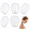 White, variant on Makeup Protector Hood, Reusable 6 Pack Breathable Mesh Face Cover with Zipper for Hair & Makeup Protection, Wedding, Bridal, Salon, Travel and Daily Use