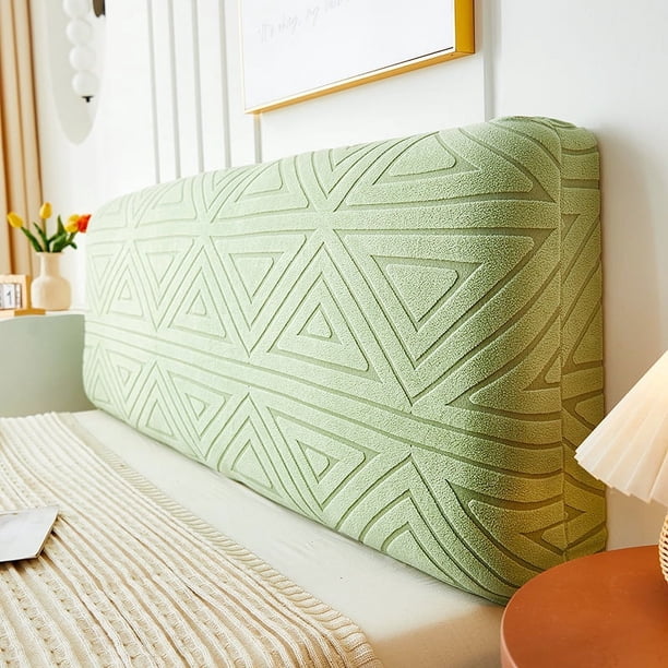 Nvzi 1 pieza de funda protectora de polvo para la cabeza de la cama elástica simple y resistente al viento, todo incluido, 200 cm de largo (verde)