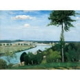 thumbnail image 3 of Carl Fredrik Hill 18x14 Black Modern Framed Museum Art Print Titled - French River Landscape, Bois-Le-Roi (1877), 3 of 5