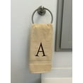 thumbnail image 7 of Beige Initial Hand Towel for Bathroom - Monogrammed Luxury Hotel Quality Decorative Towel - GOTS Organic Certified - Set of 2 Brown Letter P, 7 of 7