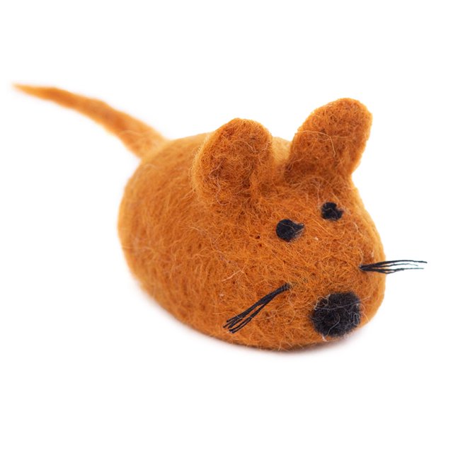 Cat Teaser Toy Creative Realistic Wool Pet Cat Simulation Mouse Toy with Catnips Pet Supplies