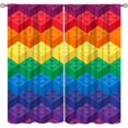 thumbnail image 1 of Kids Building Blocks Toy Curtains, Color Constructor Geometric Blocks Abstract Contour Colorful Plastic Brick Print Window Treatments Drapes for Bedroom Living Room Set 2 Panels,72x63 Inches, Style-6, 1 of 8
