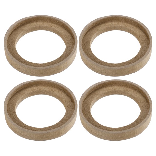 Unique Bargains 4 piezas universales de 3,5 pulgadas altavoz subwoofer montaje anillos espaciadores madera maciza beige