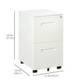 thumbnail image 3 of Vinsetto File Cabinet with Adjustable Partition Filing Cabinet, White, 3 of 10
