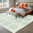 thumbnail image 4 of Sage Green Flower Washable Area Rug 5 x 7 ft Ethnic Middle East , Soft Non Slip Rugs Stain Repellent Indoor Felt Carpet for Living Dining Room Bedroom Home Office, 4 of 9