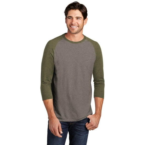District Men's Perfect Tri 3/4 Sleeve Raglan Baseball Tee