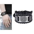 thumbnail image 4 of para Hombre de Cuerda Cuero Brazalete - De cuero Pta Cuero Sunnimix Pulseras anchas de puño, 4 of 8