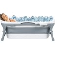 56 inch Foldable Bathtub, Portable Bathtub for Adult Kids, Large