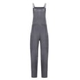thumbnail image 6 of Pyhlmscde Women's Solid Color Fashionable Casual Loose Jumpsuit, Overalls for Women, Jumpsuits for Women, Sleeveless Tops for Women, 6 of 6