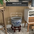thumbnail image 4 of Red Lantern 12" Ladies Blue & White Porcelain Fishbowl Planter, 4 of 6