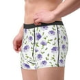 thumbnail image 3 of Kdxio Men's Boxer Briefs with Purple Chicory Print - Comfortable and Breathable Underwear for Everyday Wear, 3 of 7