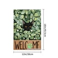 thumbnail image 4 of Black Cat Welcome Garden Flag With Green Leaves And White Flowers For Home Outdoor Garden Yard Decor 12x18 Inch, 4 of 5
