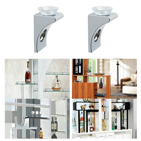 12-Pack Glass Shelf Bracket Pegs - Zinc Alloy, Adjustable With Suction Cup, For Wardrobe, Cabinet, Bookcase Mounting