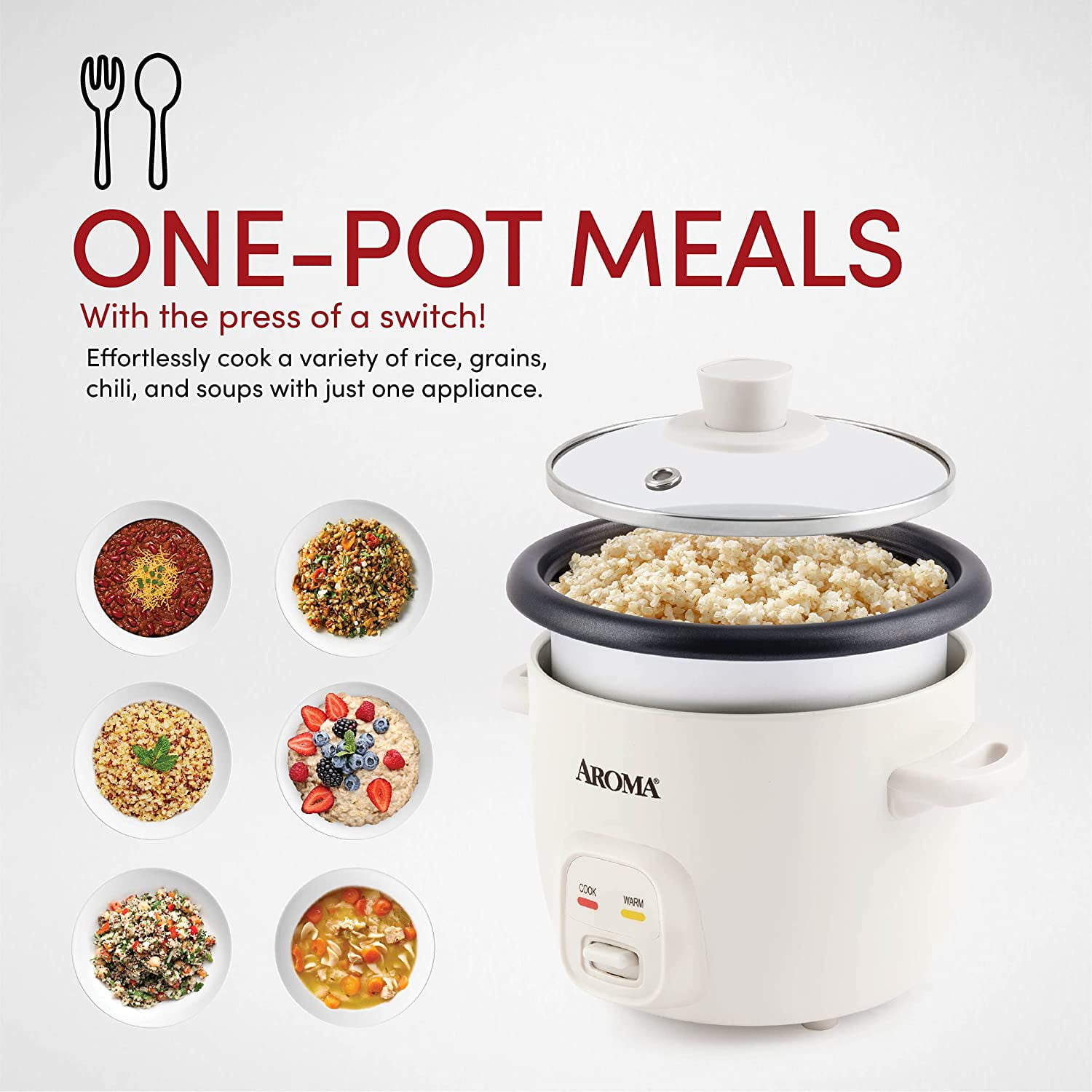 4-Cup Rice Cookers Bundle, Blue and White, One-Touch Cooking with Nonstick Pots