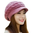 thumbnail image 2 of Zhaomeidaxi Women's Winter Warm Hat Crochet Slouchy Beanie Knitted Caps with Visor, 2 of 4