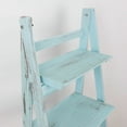 thumbnail image 3 of Milltown Merchants Distressed Ladder Shelf - Rustic Leaning Bookshelf - Turquoise, 3 of 6