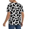 thumbnail image 2 of Fotbe Cow Print Black White Baseball Jersey Shirt for Men and Women, Casual Short Sleeves Button Down T-Shirt-X-Large, 2 of 9