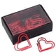 thumbnail image 1 of Clips de papel con forma de corazón, marcapáginas, organizador de documentos, suministros de papelería (rojos), 1 of 14