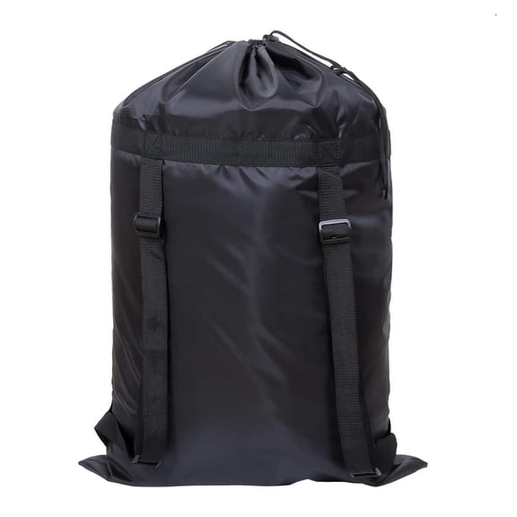 Miyuadkai Laundry Bag Black Backpack Laundry Bag with Shoulder Straps Large Travel Backpacks Extrawith Drawstring Closure for College Travel Laundromat Apartment Outdoor Storage Black
