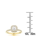 thumbnail image 3 of Luxurman GIA Cushion Cut Natural Diamond Engagement Ring 14K Halo Design (Yellow Gold Size 7.5), 3 of 3
