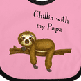 thumbnail image 4 of Inktastic Chillin with Papa Sloth Cute Boys Baby Bib, 4 of 4