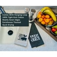 thumbnail image 4 of Farmhouse Kitchen Towels Set -Cotton Tan Black Farm Flour Sack Towels 16”x28” 5 Piece Tea Towels, 4 of 14