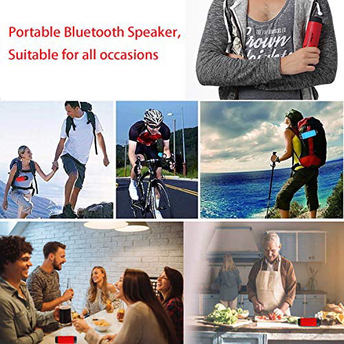 Portable Bike Speaker Bicycle Cycling Wireless Speaker Multifuctional Speaker Light 4000mAh Rechargeable Power Bank 3 Mode Emergency Flashlight Handsfree Call TF Card Music Player with Bike Mount Blue 