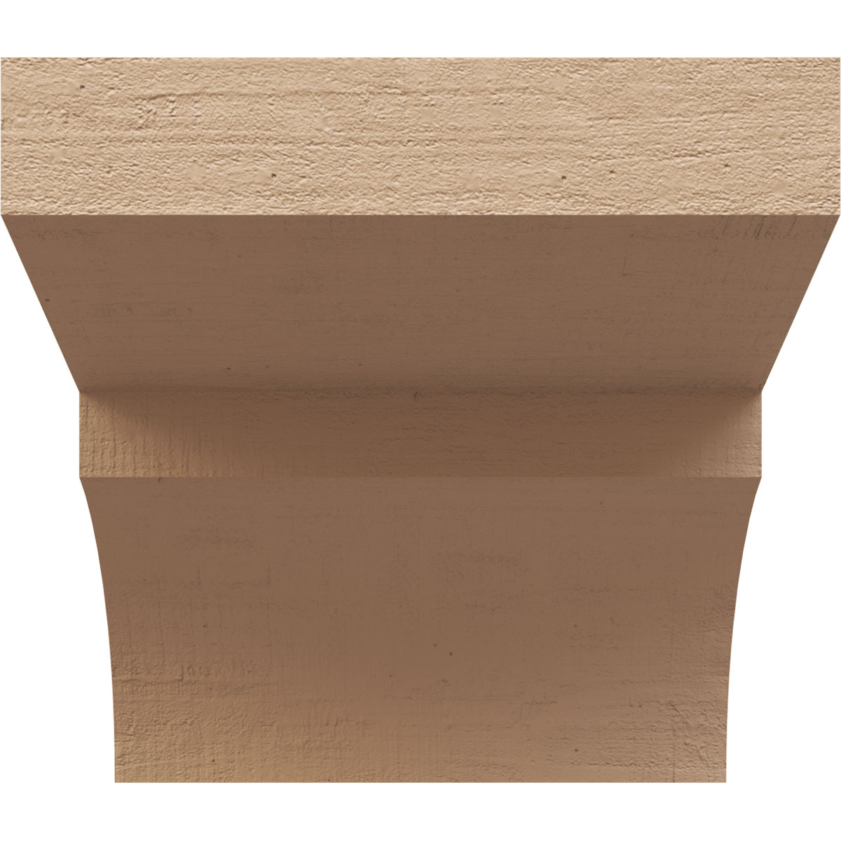 7"W x 7"D x 7"H Wide Monterey Rough Cedar Woodgrain TimberThane Corbel, Primed Tan