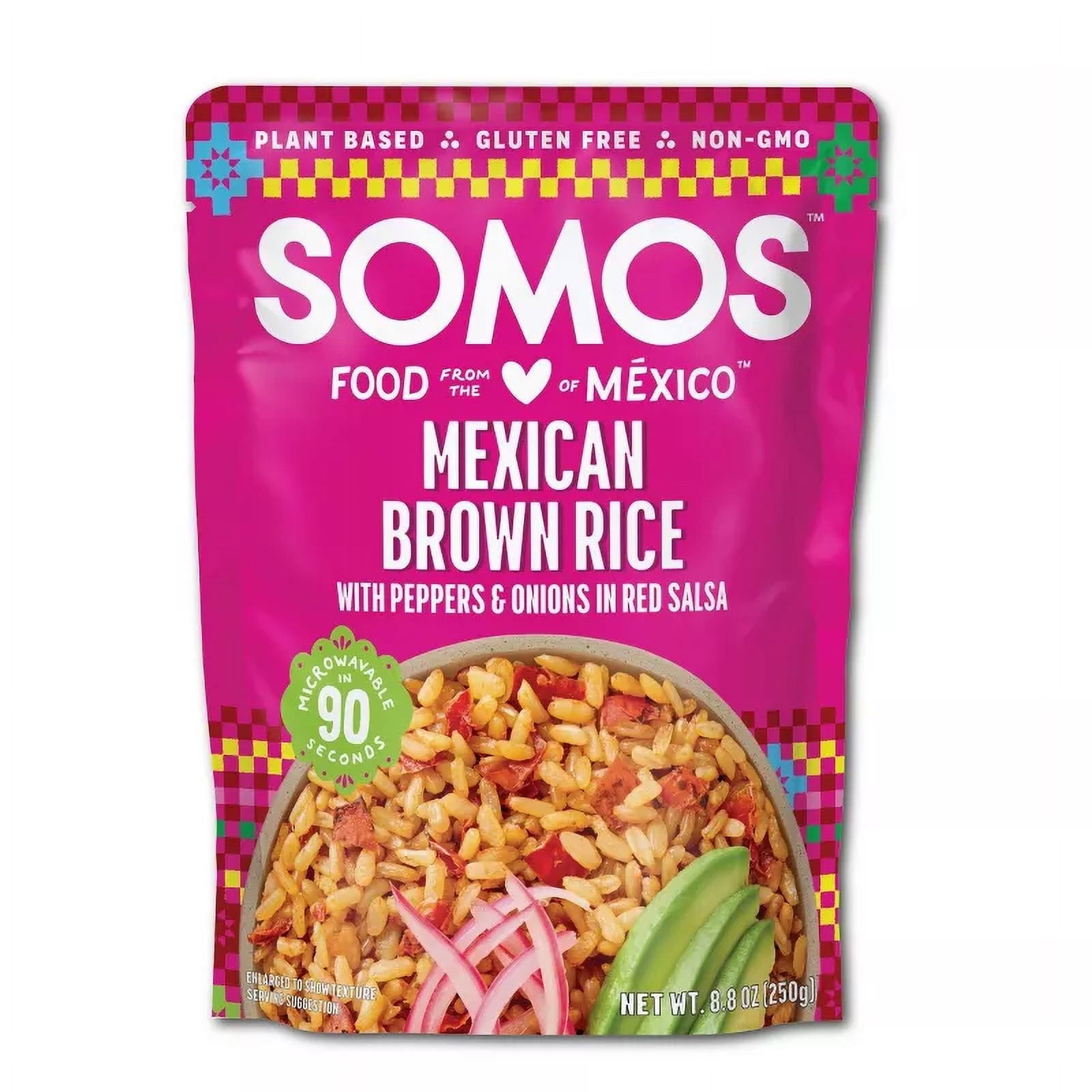 Somos Mexican Brown Rice Ready to Eat 8.8oz (Pack of 4)