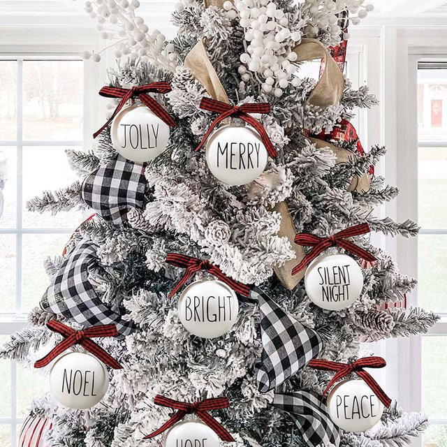 12 unidades, pendientes de bolas de árbol de Navidad con lazo, pendientes de diseño de festival romántico Likrtyny Para estrenar