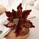 thumbnail image 2 of Flor de Navidad artificial 20*28*2cm Tela de terciopelo Polvo pegajoso Simulación de flores para el hogar Decoraciones para árboles de Navidad, 2 of 5