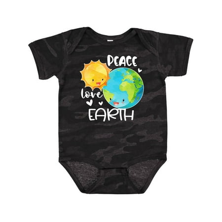 

Inktastic Earth Day Peace Love Earth Gift Baby Boy or Baby Girl Bodysuit