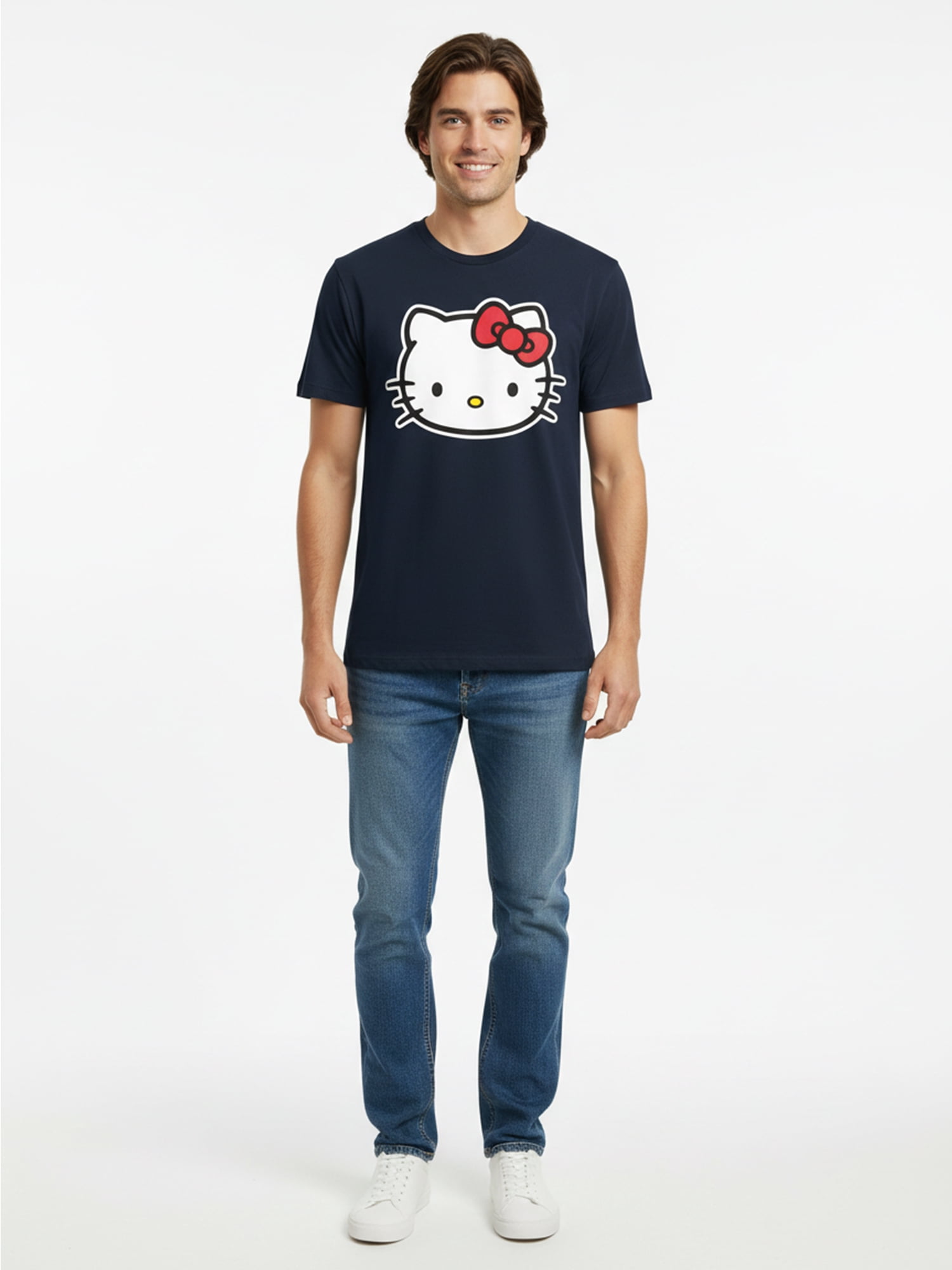 Sanrio, Men's & Big Men's Graphic Tee, Hello Kitty Bow, Sizes S-3XL