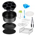 thumbnail image 1 of 12x Heißluftfritteuse Accessories Set Carbon Steel 8in Fryer Brands Bread Rack Carrying Clamp for 4.5L-5.2L Capacity Heißluftfritteuse Replacement Gloria Piezas de la freidora de aire, 1 of 9